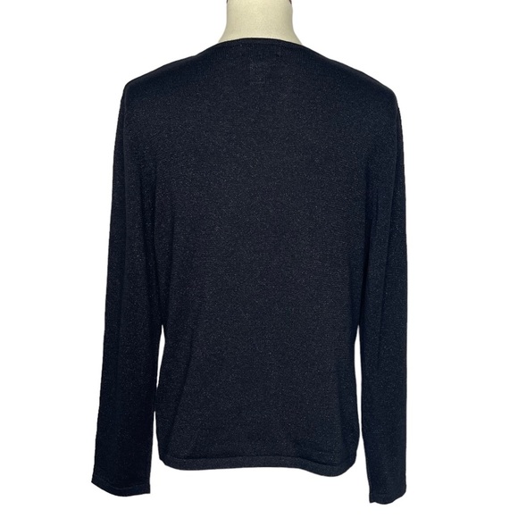 Style & Co. Collection Cardigan Sweater Womens MP Medium Petite Black Sparkly - Picture 4 of 9